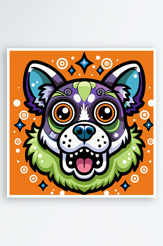 小狗矢量插画图形元素-众图网