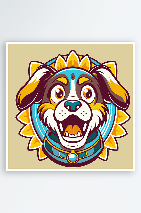 小狗矢量插画图形元素-众图网