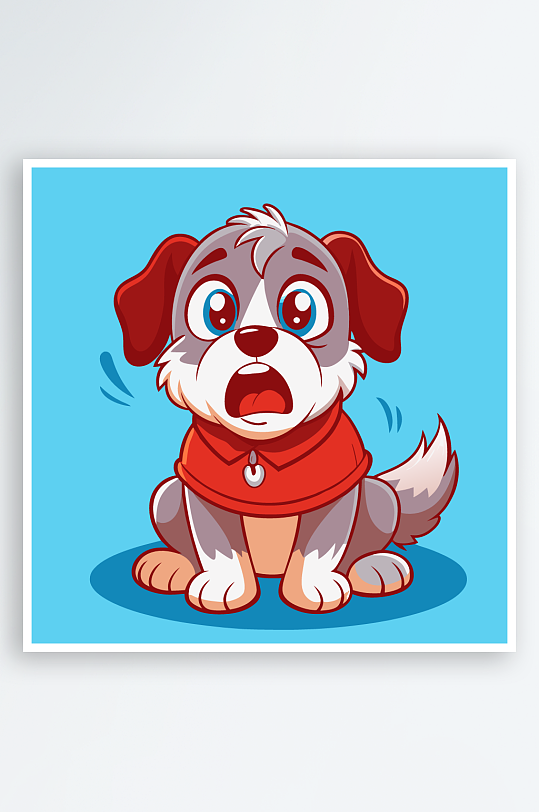 小狗矢量插画图形-众图网