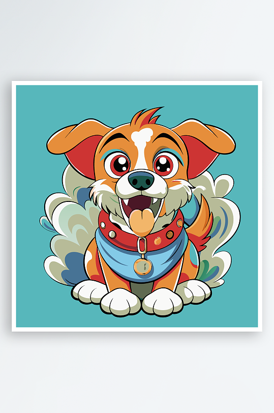 小狗矢量插画图形-众图网