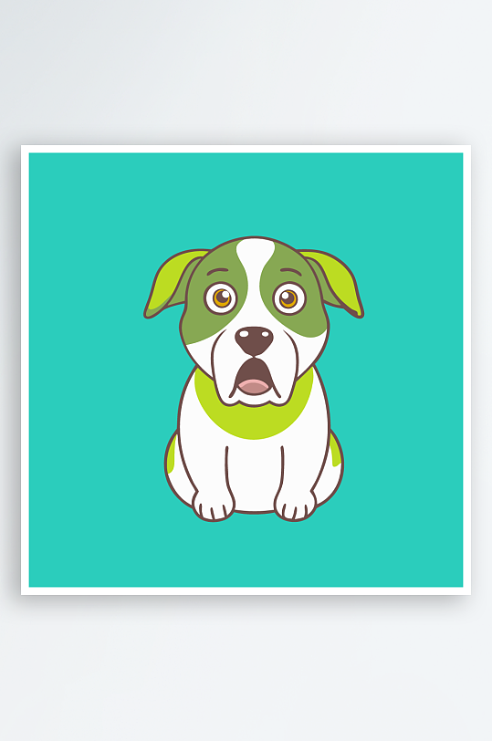 小狗矢量插画图形-众图网