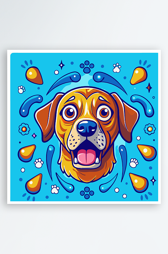 小狗矢量插画图形-众图网