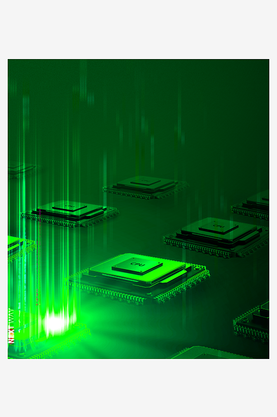 绿色几何渐变背景素材-众图网