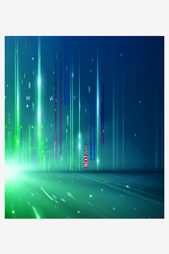 绿色几何渐变背景素材-众图网