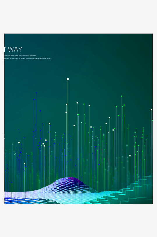 绿色几何渐变背景素材-众图网