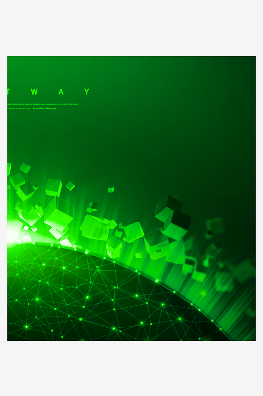 绿色几何渐变背景素材-众图网