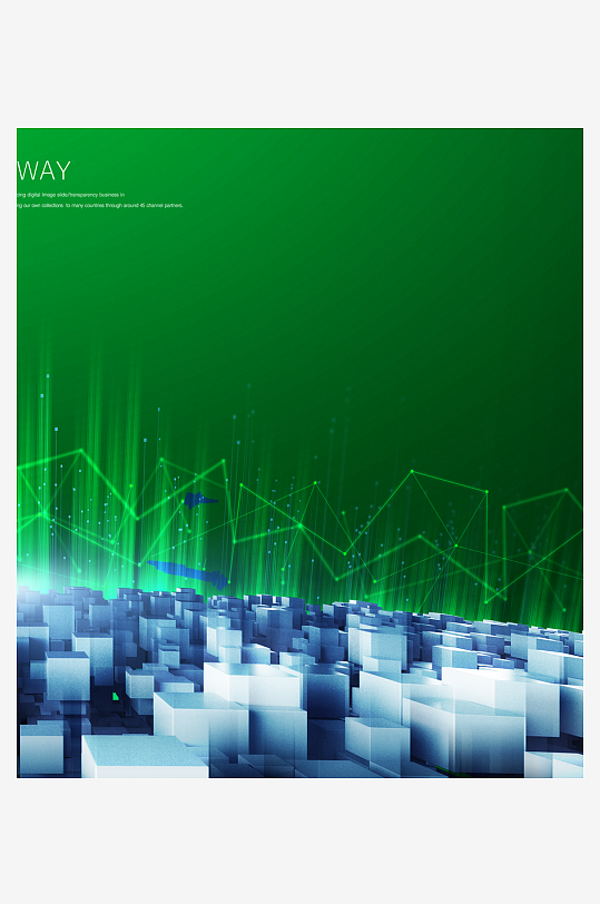 绿色几何渐变背景素材-众图网