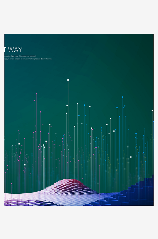 绿色几何渐变背景素材-众图网