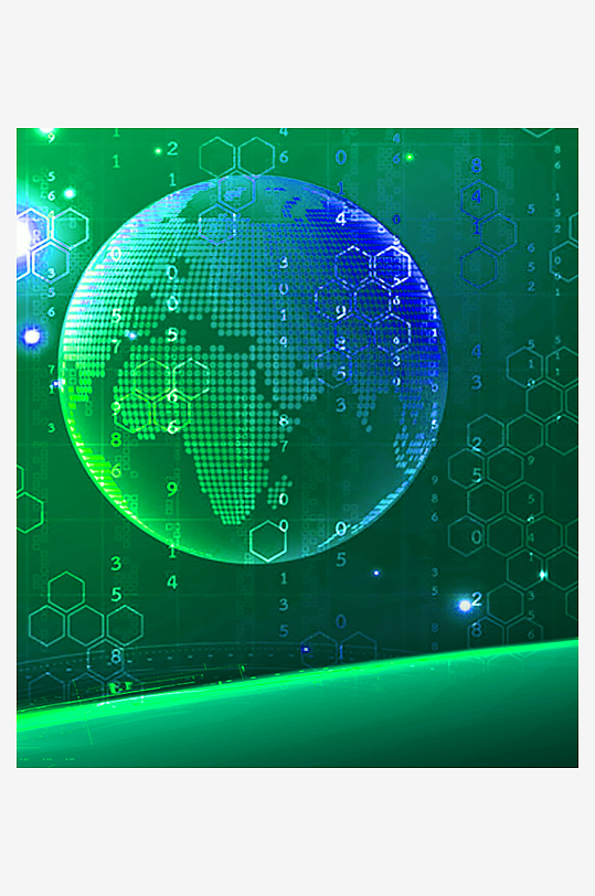 绿色几何渐变背景模板-众图网