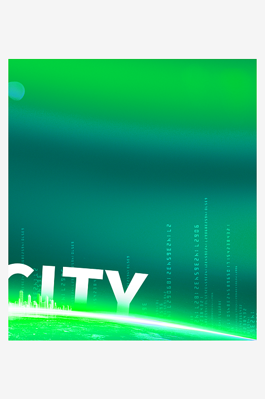 绿色几何渐变背景模板-众图网