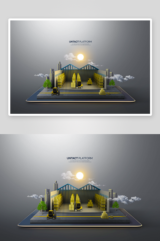 城市大楼大厦展板模板-众图网