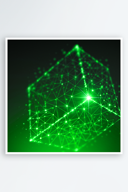 绿色科技渐变几何背景-众图网