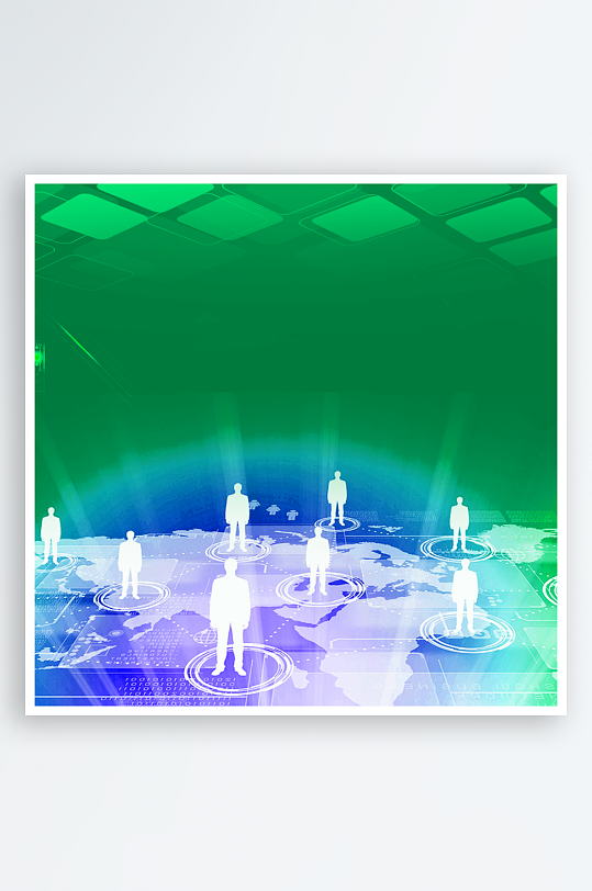 绿色科技渐变几何背景模板-众图网