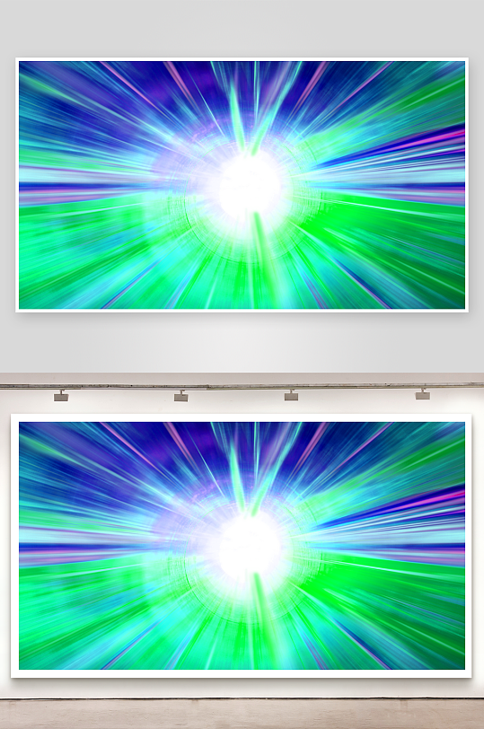 绿色渐变几何科技背景-众图网