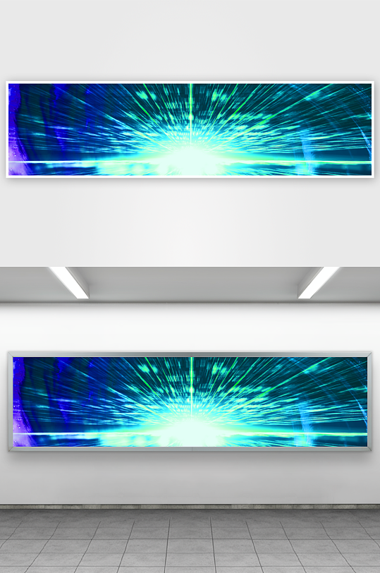 绿色渐变几何科技背景-众图网