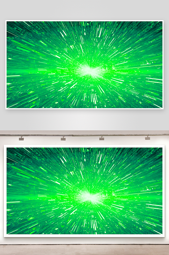 绿色渐变几何科技背景-众图网