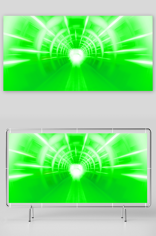 绿色渐变几何科技背景-众图网
