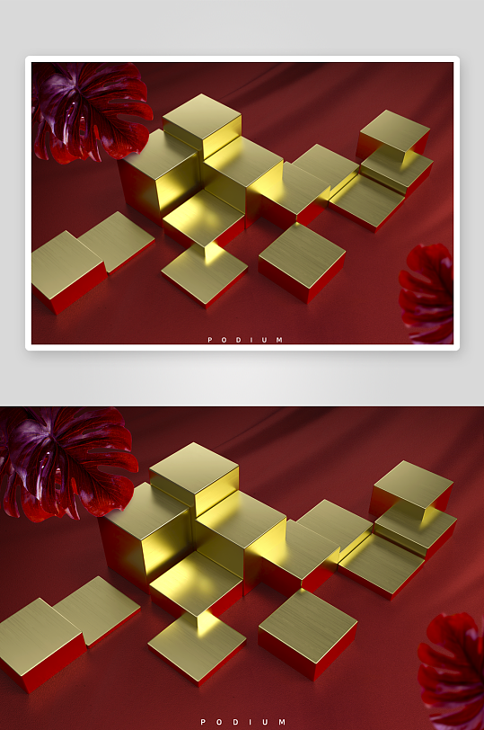 高级质感电商产品场景背景素材-众图网