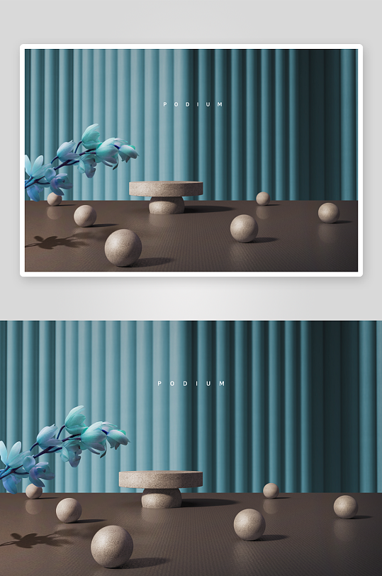 高级质感电商产品场景背景素材-众图网