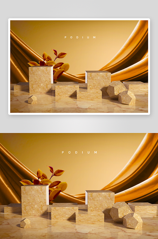 高级质感电商产品场景背景素材-众图网