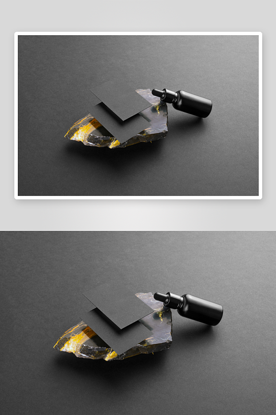 暗黑化妆品品牌样机模板-众图网