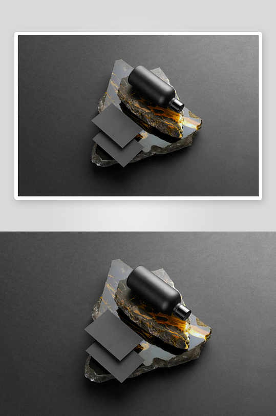 暗黑化妆品品牌样机模板素材-众图网