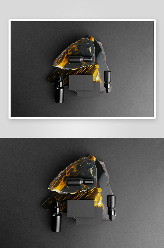 暗黑化妆品品牌样机模板-众图网