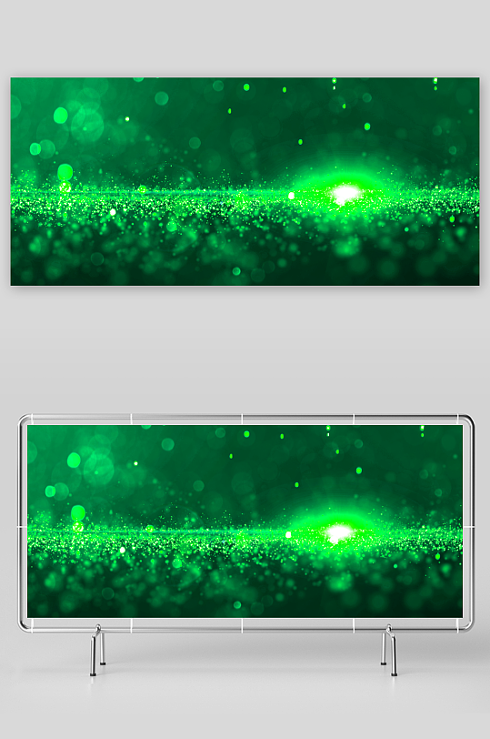 绿色渐变几何科技背景模板-众图网