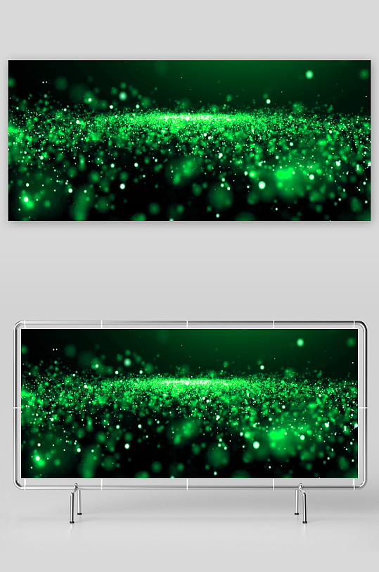 绿色渐变几何科技背景模板-众图网