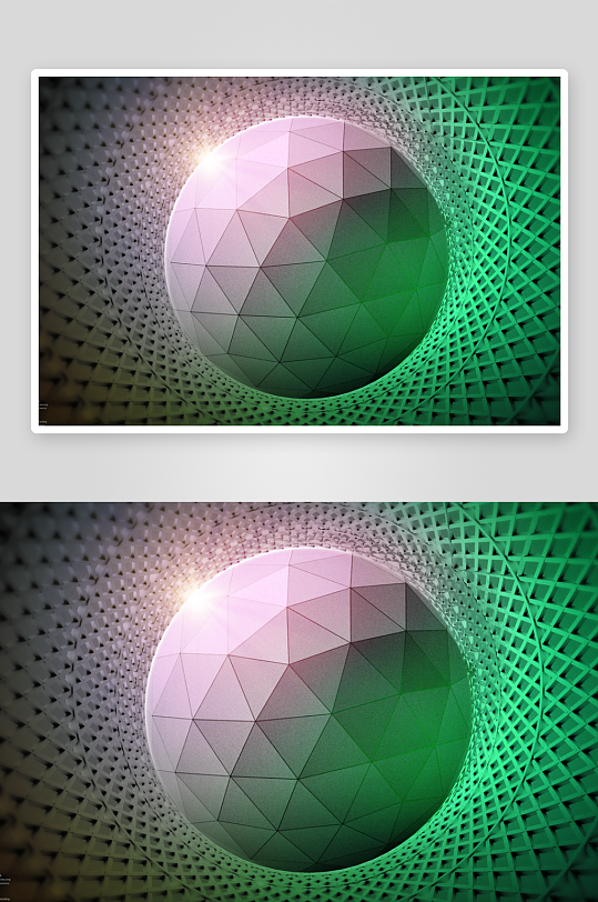 绿色渐变几何科技背景模板-众图网