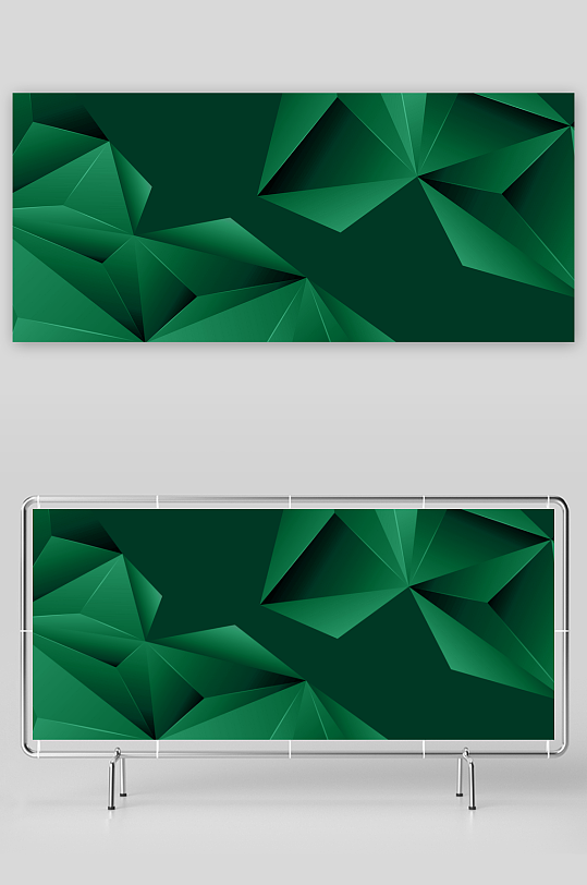 绿色渐变几何科技背景模板-众图网