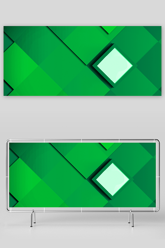 绿色渐变几何科技背景-众图网