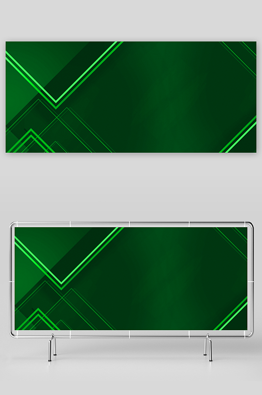绿色科技渐变几何背景-众图网