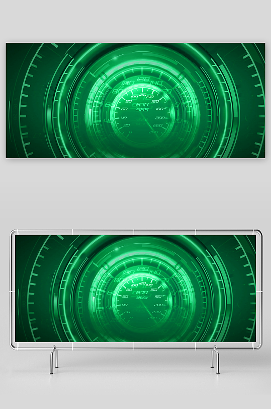 绿色科技渐变几何背景-众图网