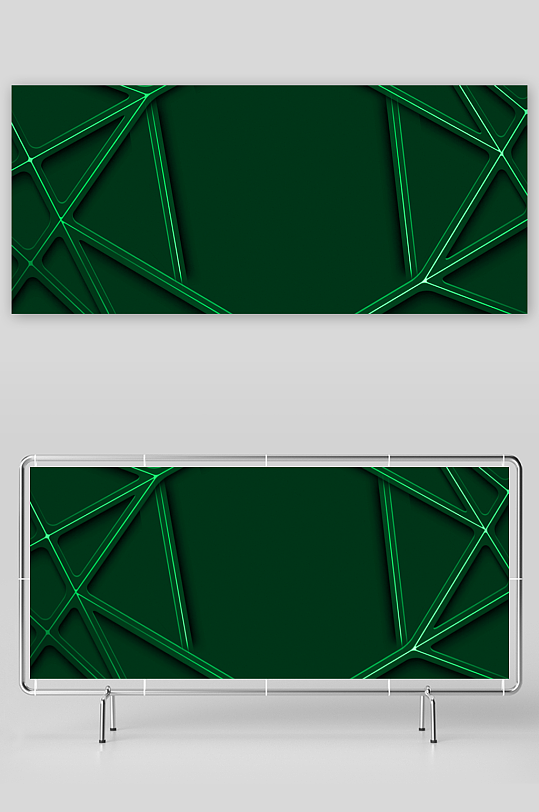 绿色科技渐变几何背景-众图网