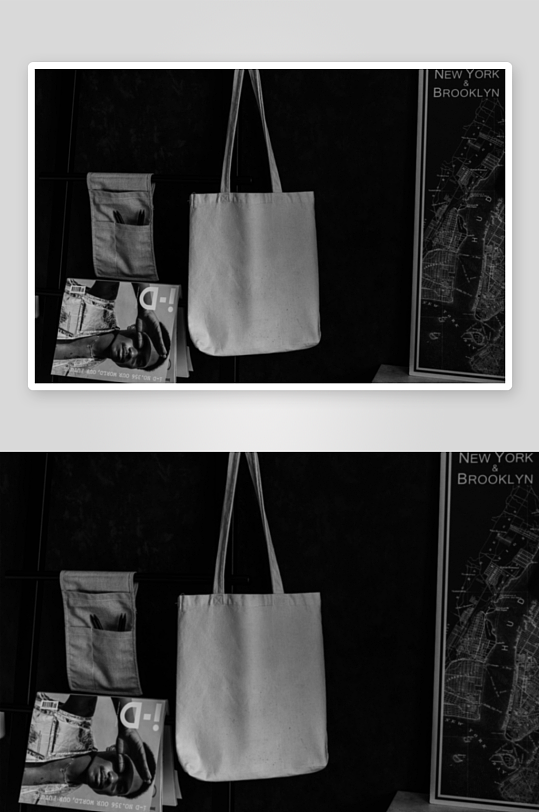 时尚手提帆布袋样机素材-众图网