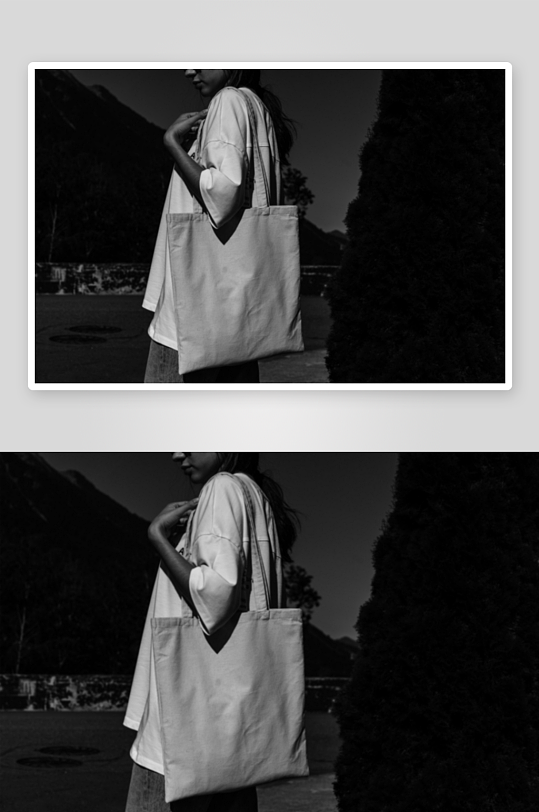 时尚手提帆布袋样机-众图网