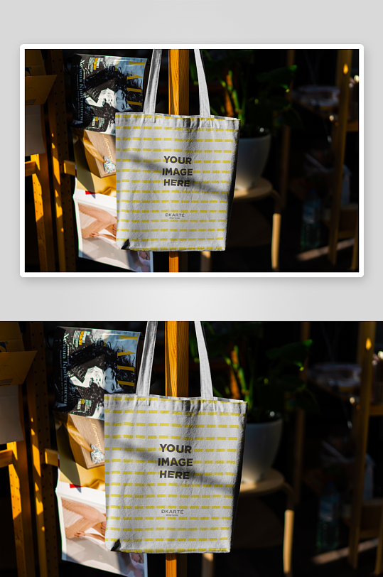 时尚手提帆布袋样机-众图网