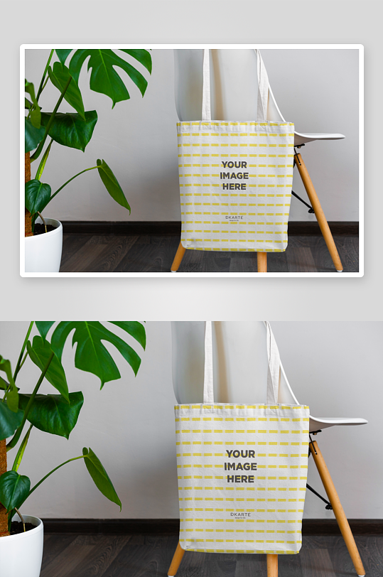 时尚手提帆布袋样机-众图网