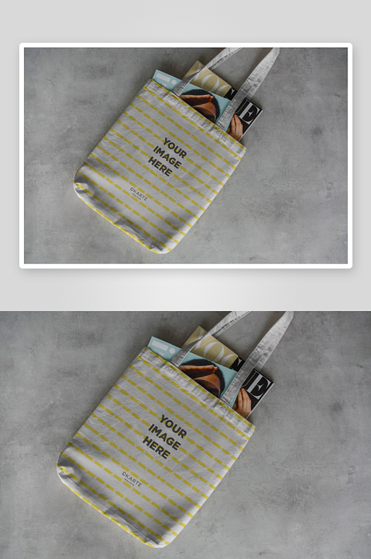 时尚手提帆布袋样机-众图网