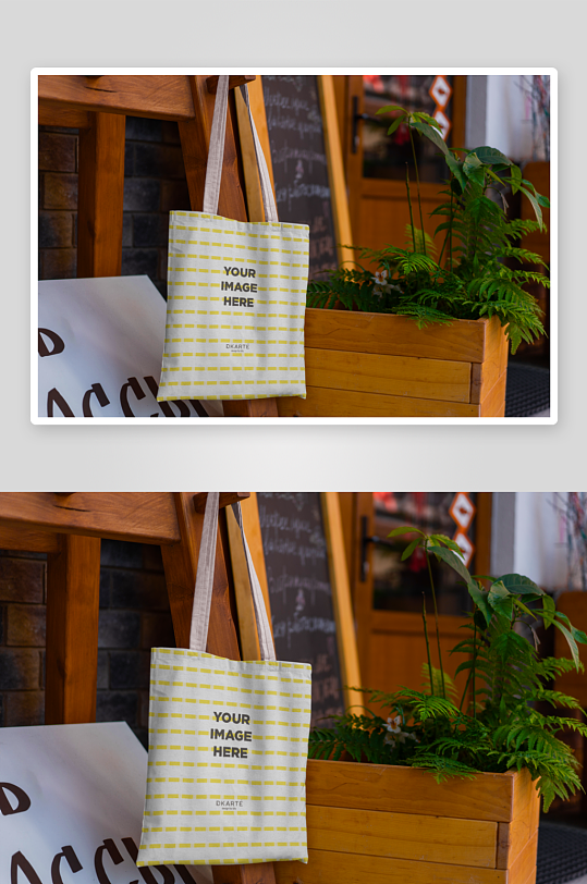 时尚手提帆布袋样机-众图网