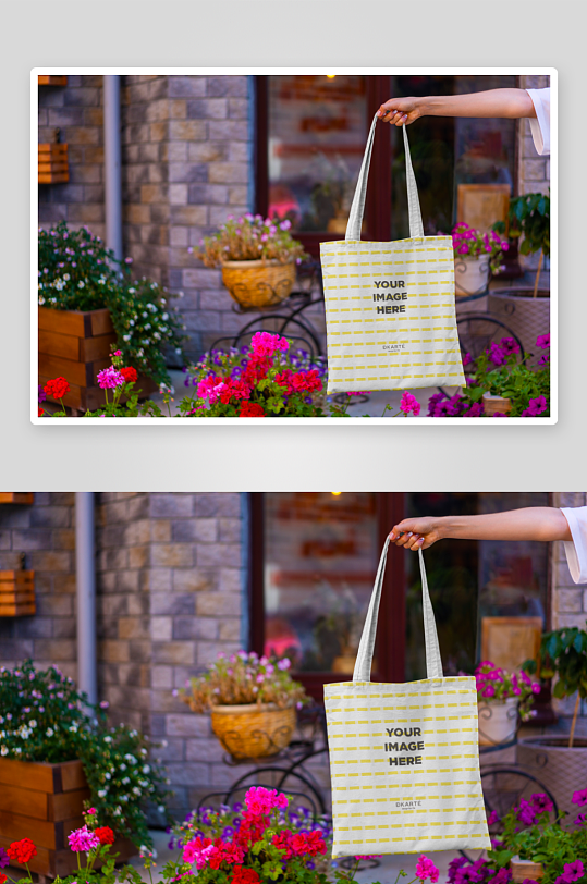 时尚手提帆布袋样机-众图网