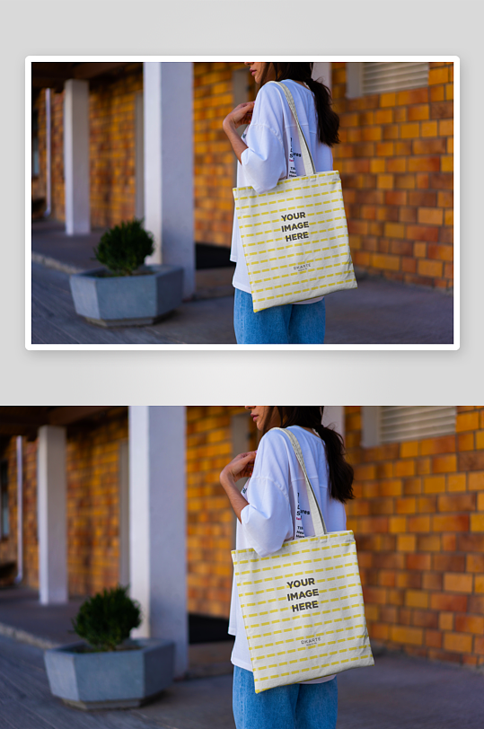 时尚手提帆布袋样机-众图网