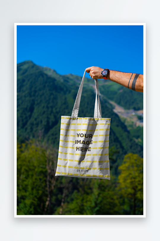 时尚手提帆布袋样机素材-众图网