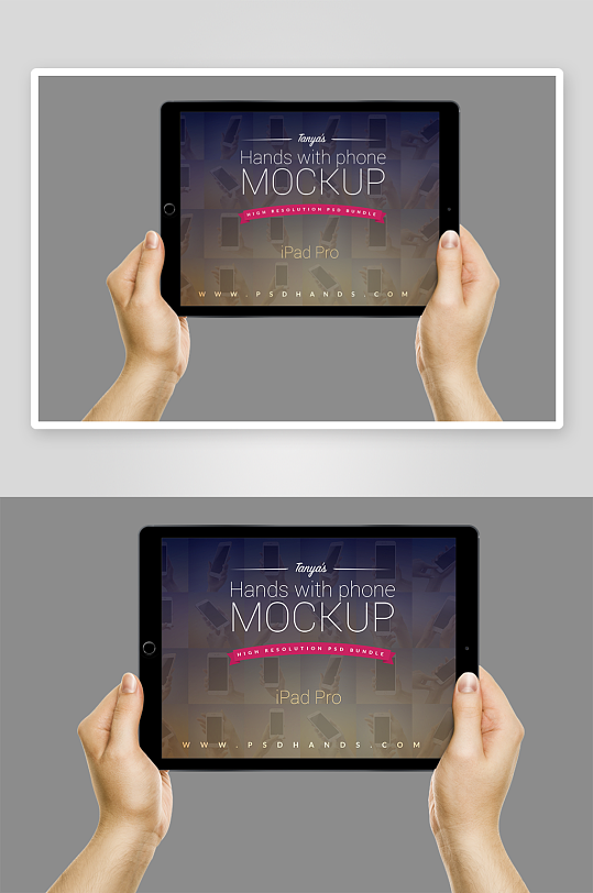 手持平板电脑展示素材-众图网