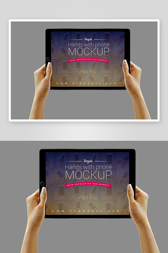 手持平板电脑展示素材-众图网