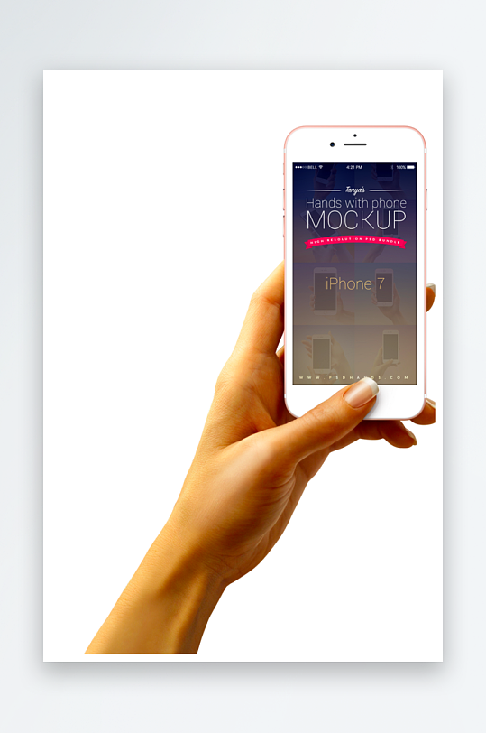 手持手机展示样机模板-众图网