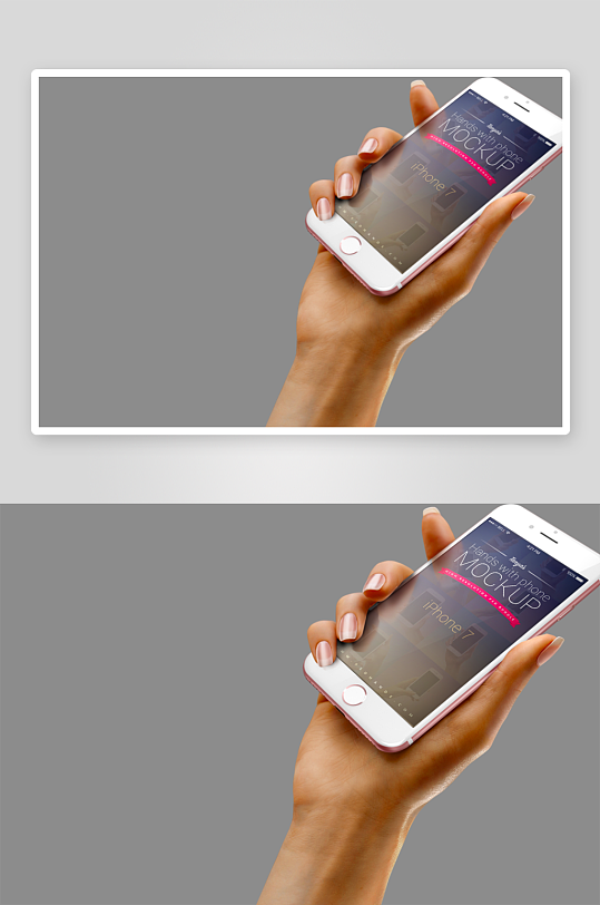 手持手机展示样机模板-众图网