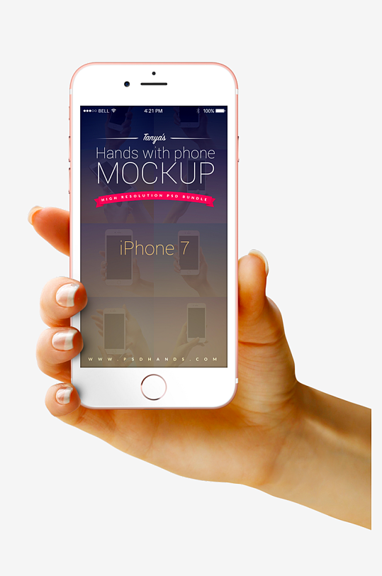 手持手机展示样机模板-众图网