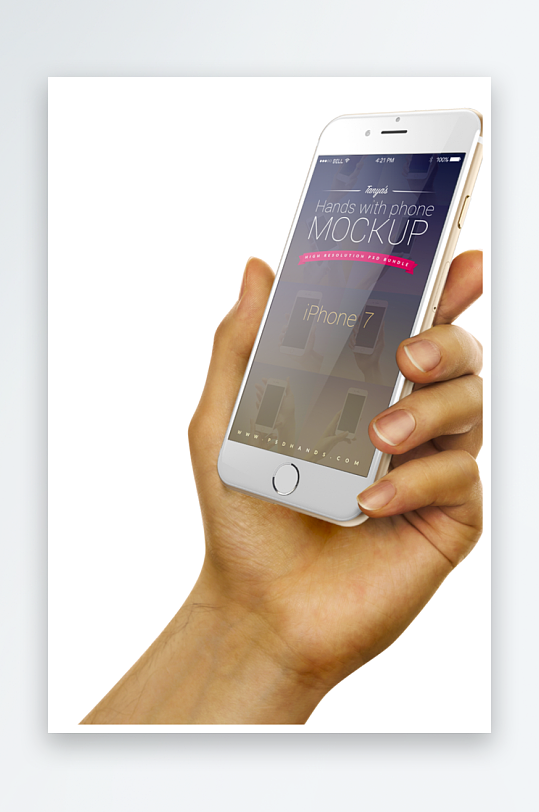 手持手机展示样机模板-众图网